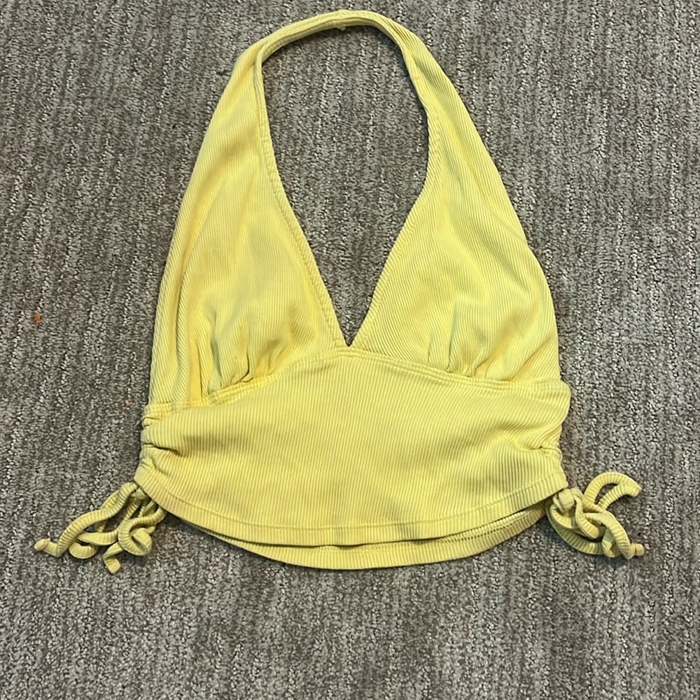 forever 21 yellow small halter top